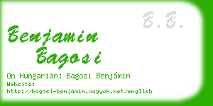 benjamin bagosi business card
