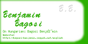 benjamin bagosi business card